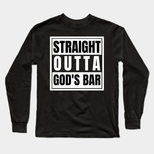 Straight Outta God's Bar Supernatural God Is Chuck Word of God Metatron Typewriter Writing Long Sleeve T-Shirt